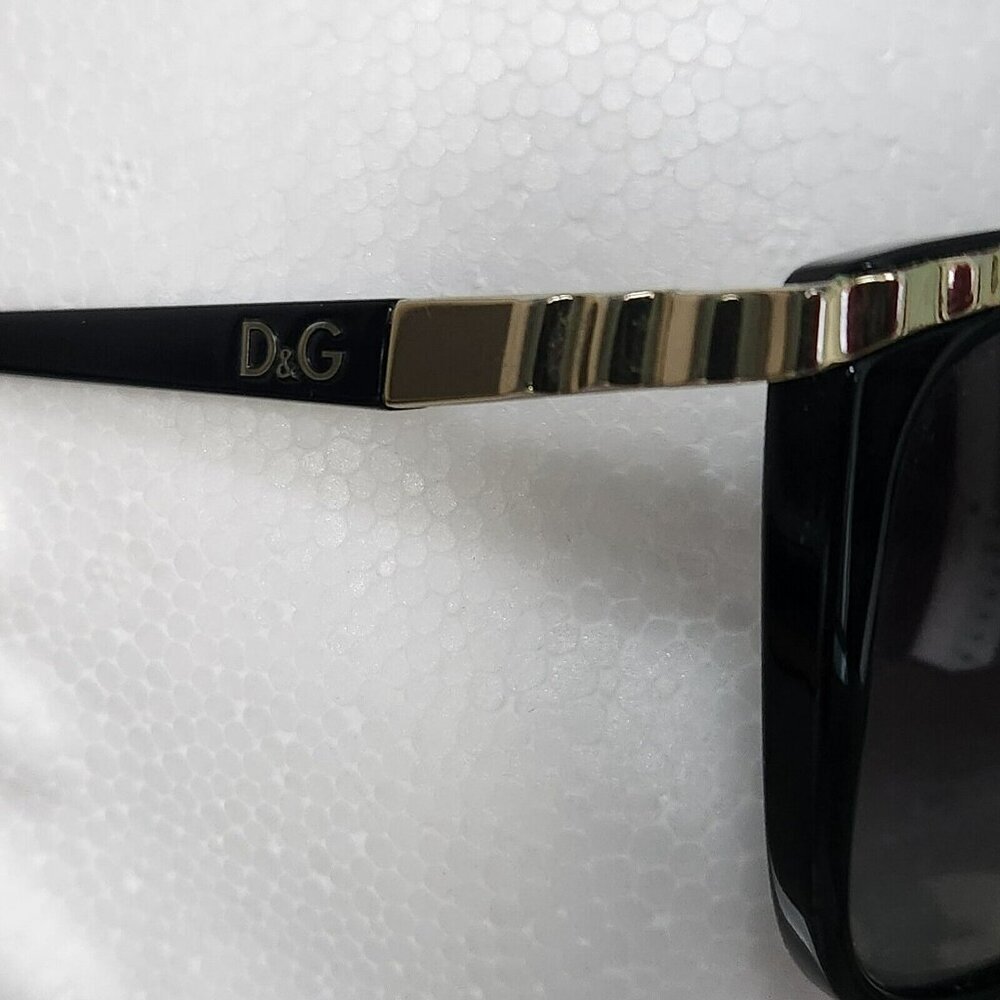 Dolce & Gabbana Womens Sunglasses Black Frame Gradient Lens 58mm Case Box Italy - Picture 10 of 16